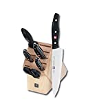ZWILLING Twin Signature 7-pc Kitchen Knife Set with Block, Chef Knife, Paring Knife, Utility Knife, Knife Sharpener, Kitchen Shears