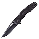 SOG Folding Pocket Knife – Salute Tactical Knife, EDC Knife, Tactical Folder Knife, Work Knife, 3.63 Inch Black Pocket Knife with Thumbstud (FF11-CP)