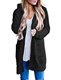 MEROKEETY Women's Long Sleeve Soft Chunky Knit Sweater Open Front Cardigan Outwear Coat