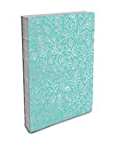 Studio Oh! Hardcover Medium Coptic-Bound Journal, Stacy H. Kim, Silver Flowers on Mint