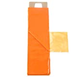 CleverDelights Orange Newspaper Bags - 6" x 19" - 500 Pack - 0.8 Mil - Flat Plastic Bags