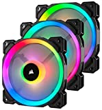 Corsair LL Series LL120 RGB 120mm Dual Light Loop RGB LED PWM Fan 3 Fan Pack with Lighting Node Pro (CO-9050072-WW)