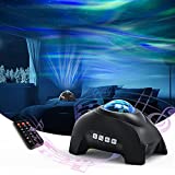 AIRIVO Northern Lights Aurora Projector, Star Projector Music Speaker, White Noise Night Light Galaxy Projector for Kids Adults, for Home Decor Bedroom/Ceiling/Party (Black)