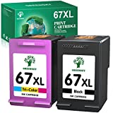 GREENSKY Remanufactured Ink Cartridge Replacement for HP 67 XL 67XL for Envy 6055e 6055 6000 Series DeskJet 2752 2755e 2755 Envy pro 6455 6455e Deskjet Plus 4155 4155e 4152 Printer (1 Black, 1 Color)