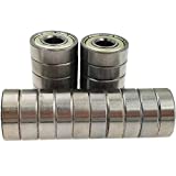 Sackorange 608 ZZ Skateboard Bearings, Double Shielded,8x22x7 Miniature Ball Bearings（Pack of 20)