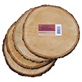 Wilson Enterprises 4 Pack Basswood Round Rustic Wood, Unsanded, 9-11" Diameter (Large) Excellent for Wedding Centerpiece, DIY Woodland Projects, Table Chargers, or Country Decor