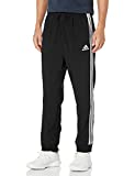 adidas Men's Standard AEROREADY Essentials Tapered Cuff Woven 3-Stripes Pants, Black, X-Large