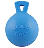 Jolly Pets Dog Tug-N-Toss Toy Ball, 6-Inch, Blueberry (406 BB), All Breed Sizes