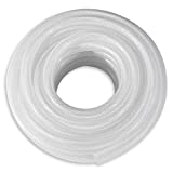 DAVCO 3/4" ID × 1" OD - 10 ft Clear Braided Plastic Vinyl Tubing Flexible High Pressure Reinforced PVC Hose