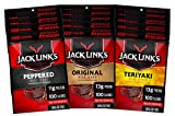 Jack Link’s Beef Jerky Variety Pack – Includes Original, Teriyaki, and Peppered Beef Jerky, Great for Lunch Boxes, Good Source of Protein – Pack of 15, 1.25 Oz Bags - 96% Fat Free, No Added MSG