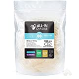 ALL-IN Capsule - Size 00 Clear Empty Gelatin Capsules - 1000 Count and Compatible with Capsule Filling Machine - Fillable with Powders of Your Choice