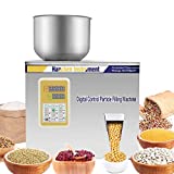 Hanchen Powder Filling Machine 1-50g Glitters Particle Weighing Filling Machine Automatic Powder Filler for Tea Seeds Grains Powder with Foot Pedal 110v