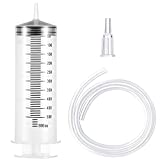500/550ml Large Syringe with 31.5in Tube, Extra Big Plastic Garden Syringes for Liquid, Paint, Epoxy Resin, Oil, Watering Plants, Scientific Labs, Refilling