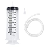 500/550ml Extra Large Syringe, Plastic Syringe with 40inch Plastic Tubing for Scientific Labs,Measuring, Watering, Refilling, Filtration,Multiple Uses, Liquid,Paint, Oil