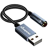 USB to 3.5mm Jack Audio Adapter, KOOPAO 2in1 External USB Sound Card, 3.5mm Aux to USB to Audio Jack Sound Adapter Support CTIA OMTP Headphone TRRS Jack for PC Windows 10 PS4 Laptop Mac, 24Bit 96Khz