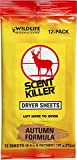 Wildlife Research 580 Scent Killer Autumn Formula Dryer Sheets, 12 Sheets,Yellow,Small