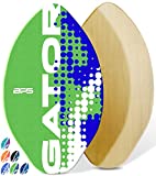 BPS 'Gator' 40 Inch No Wax Needed Skim Board - High Gloss Coated Wood Skimboard with EVA Pads - Skim Board for Beach or Flatland (Green)