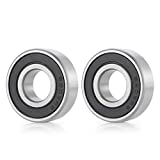Donepart 6203RS Bearings 6203 2RS ABEC3 High Speed Ball Bearings 17mm x40mm x12mm for Electric Motor, Garden Machinery, Wheels, etc (2 Pcs)