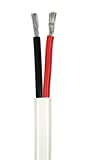 10/2 AWG Duplex Flat DC Marine Wire - Tinned Copper Boat Cable - 13 Feet - White PVC Jacket, Red/Black Conductor - Made in The USA