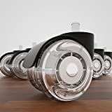 Office Chair Caster Wheels 2 Inch Heavy Duty Computer Desk Chair Wheel Replacement Quadruple Ball Bearings Chair Casters Smooth Safe Rolling for All Floors, Set of 5