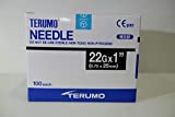 Terum 22G x 1 inch (0.70x25mm) 100 EachPack