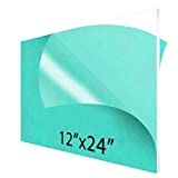 12 x 24” Clear Acrylic Sheet Plexiglass – 1/8” Thick; Use for Craft Projects, Signs, Sneeze Guard and More; Cut with Cricut, Laser, Saw or Hand Tools – No Knives