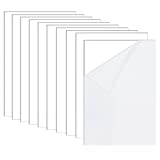 10 Pcs 8’’x10’’x 0.039’’ Acrylic Sheets,Clear Plexiglass Plastic Sheet,Plexiglass Panels, Transparent Acrylic Board with Protective Paper for Picture Frame Glass Replacement, Crafting Projects, Paint