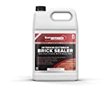 Interior/Exterior Brick Sealer, 1 Gal - Clear, Satin, Acrylic Sealer for Vertical Walls - Masonry Sealer for Reducing Brick Dust & Making Interior Brick Walls Easy to Clean