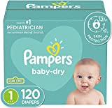 Pampers Baby Dry Diapers Size 1/Newborn 120 Count