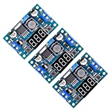 Valefod 3 Pack LM2596 DC to DC Voltage Regulator 4-40V to 1.5-35V Buck Converter with LED Display