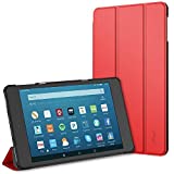 JETech Case for Amazon Fire HD 8 Tablet (8th / 7th / 6th Generation - 2018, 2017 and 2016 Release) Smart Cover with Auto Sleep/Wake (Red)