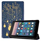 Maomi for Amazon Kindle Fire 7 case 2019/2017 Release 9th/7th Generation - PU Leather Cover with Auto Wake/Sleep (City Night)