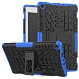 MAOMI for Kindle Fire hd 8 Case 2017/2018 Release 7th/8th Generation,Kickstand Heavy Duty Cover [ NOT fit HD 8 Tablet 2020 Release 10th Generation] (Blue)