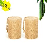 Natural Loofahs Loofa，Sponge Organic Exfoliating Luffa Real Body Scrubbers Skin Face Back Spa Bath Eco Friendly Loofah for Men Women Adults - 2 Pieces