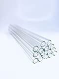 LC Glass 12 Inch Long Pyrex Glass Tubes 6 Pieces 12mm OD 8mm ID 2 Wall