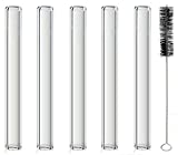 Sigato :Pack Of 5 :Pyrex Clear 4.0"(100mm) Glass Blowing Tubes :Length: 4 Inches : OD-12MM : Wall Thickness :2MM :Thick Wall Borosilicate Glass Tubing Blowing Tubes + 1 Cleaning Brush Free: S-4INX5Pcs