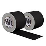 4 Inch Black Gaffers Tape - 2 Pack - 30 Yards per Roll Wide Gaff Tape - No Residue, Non Reflective Matte Cloth - Easy to Tear for Stage Sets, Photography, Filming, and Production Equipment