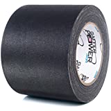 Real Professional Premium Grade Gaffer Tape by Gaffer Power - 4 Inch X 30 Yards, Black- Made in The USA - Heavy Duty Gaffers Tape - Non-Reflective - Multipurpose - Better Than Duct Tape!
