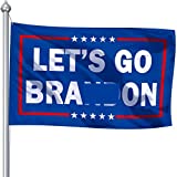 Lets Go Flag Brandon Flag 3x5 Ft Outdoor, Double Printed Lets Go Branson Flags Banner With UV Fade Proof, Clearance Political Patriotic New Anti Biden Flag Outdoors With Brass Grommets