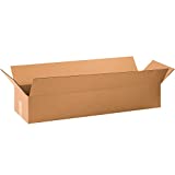 Boxes Fast BF34106 Long Cardboard Boxes, 34" x 10" x 6", Single Wall Corrugated, for Shipping or Moving Long and Narrow Items, Kraft (Pack of 10)