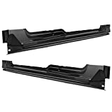 ECOTRIC Rocker Panel Guard Compatible With 2009-2014 Ford F150 Extended Cab Truck Rust Repair PAIR Black