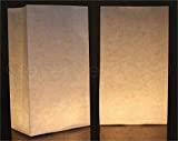 CleverDelights White Luminary Bags - 50 Pack - Wedding Christmas Holiday Luminaria