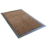 Ultralux Indoor Entrance Mat | 35" x 59" | Polypropylene Fibers and Anti-Slip Vinyl Backed Entry Rug Doormat | Brown | Home or Office Use | Multiple Sizes