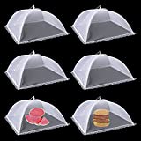 6 Pack Mesh Food Covers for Outdoors,17 Inch Large Pop-Up Mesh food covers Tent Umbrella Food Protector Covers Food Umbrella Food Covers Net for Outdoor Picnic,BBQ Keep Out Flies Bugs Mosquitoes