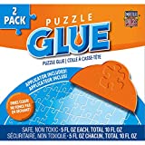 MasterPieces Jigsaw Bottle & Wide Plastic Spreader Puzzle Glue, 5 Ounces, Blue,Orange