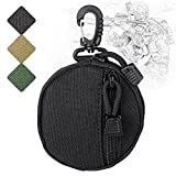 IronSeals Outdoor Circle Carrying Key Holder Case Small Zipper Coin Purse Keychain Wallet