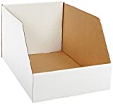 Aviditi BINJ121810 Jumbo Open Top Bin Box, 18" Length x 12" Width x 10" Height, Oyster White (Case of 25)