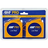 AWF PRO Plumb Bob Line Reel - 2 Pack, 13.5 ft of High Visibility Nylon Cord, Retractable with Locking Lever, Magnetic Base with Rare Earth Magnets