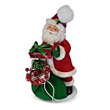 Annalee 9in Christmas Swirl Santa with Toybag