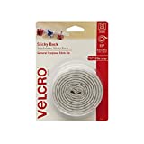 VELCRO Brand 5 Ft x 3/4 In | White Tape Roll with Adhesive | Cut Strips to Length | Sticky Back Hook and Loop Fasteners | Perfect for Home, Office or Classroom